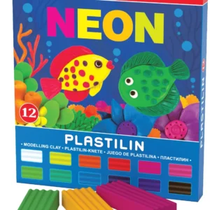 Plastiliin NEON, komplektis 12 tk x 18g + nuga, ArtBerry, Erich Krause