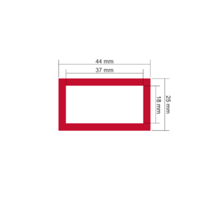 Seinakalendri aken STAATILINE (sisemõõt 37x18mm), punane
