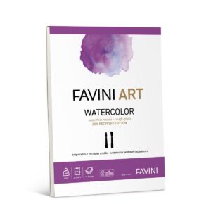 Akvarellplokk A4 300 g, 10 lehte Favini Art, 25% puuvilla