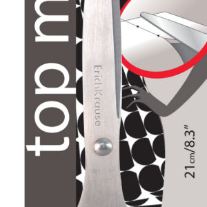 Käärid 21 cm Top Model, 2D+ teritus, must riputuspakis