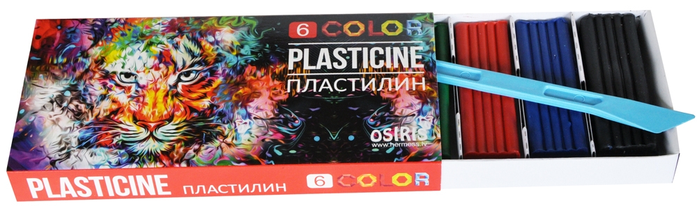 Plastiliin 6 värvi OSIRIS, 120g