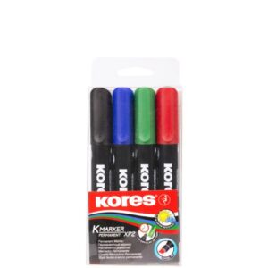 Markeri komplekt KORES XP2, lõigatud 3-5mm, 4 värvi