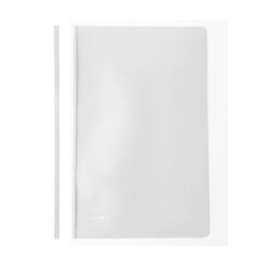 Plastkiirköitja A4, esikaas läbipaistev, valge (08)