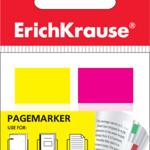 Märkmepaber-järjehoidja 25x44mm, kollane-roosa, 40 lehte