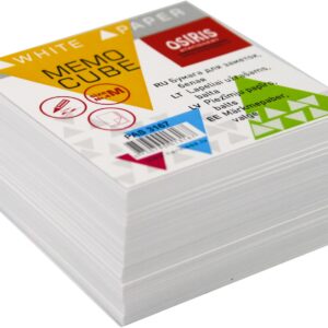 Märkmekuup 8,5×8,5 cm valge OSIRIS, 500 lehte