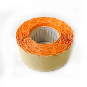 Hinnapüstoli etikett 26x12mm, oranž, 1000tk rullis