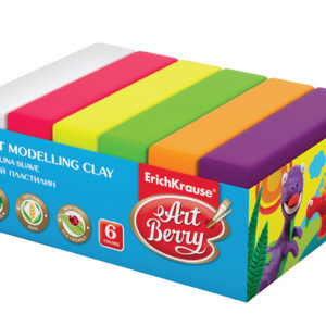 Plastiliin 6 värvi ArtBerry Neon Aloe Vera, 300g