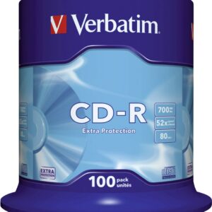 CD-R Verbatim spindel (100) 52x Crystal 700MB