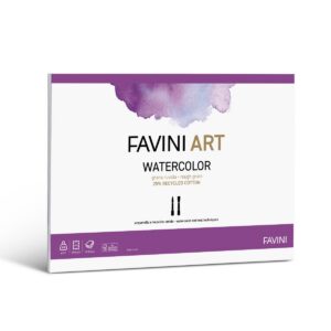 Akvarellplokk A3 300 g, liimitud kahelt poolt, 10 lehte Favini, 25% puuvilla