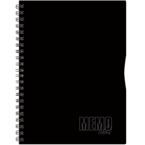 Memo Colour A5 ruut, 80 lehte, must