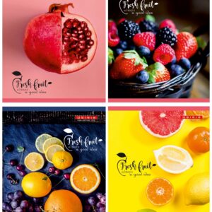 Kaustik A5 96 lehte ruut, FRESH FRUITS