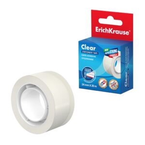 Kleeplint 24mm x 20m CLEAR, kartongkarbis