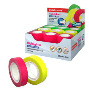 Kleeplint 12 mm x 20m HIGHLIGHTER, assortii  müügialusel (45)