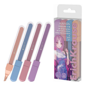 Tekstimarkeri komplekt Visioline V-18 Manga, 4 värvi