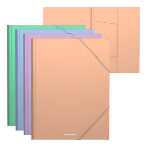 Nurgakummiga plastmapp A4 Soft Pastel Bloom, 4värvi assortii