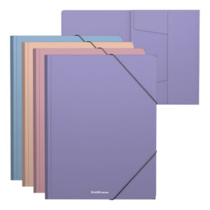 Nurgakummiga plastmapp A4 Soft Manga, 4värvi assortii