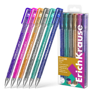 Geelpliiats G-Cube Glitter Stick 1.0, 6 värvi riputuspakis