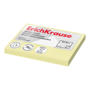 Märkmepaber Erich Krause 50x75mm, kollane, 100 lehte
