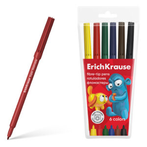 Viltpliiatsid 6 värvi Jolly Friends, riputatav kilepakend