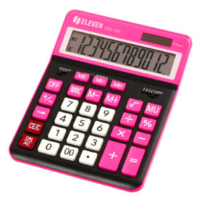 Kalkulaator Eleven CDC120BK/RDE, 12 kohta, must/roosa