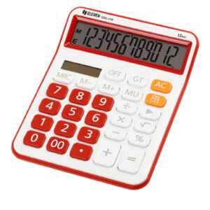 Kalkulaator Eleven CDC110WH/RDE, 12 kohta, valge/punane