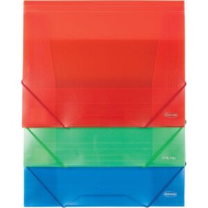 Nurgakummiga plastmapp A4 Centrum, 4 värvi assortii