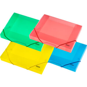 Nurgakummiga plastkarp A4 (selg 40mm) Centrum, 4 värvi assortii