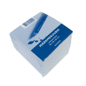 Märkmekuup 9x9x9 cm valge, liimitud