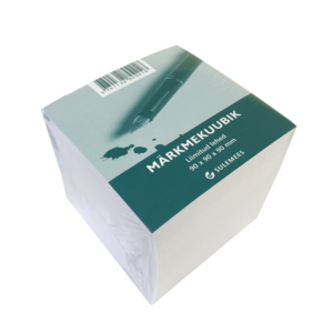 Märkmekuup 9x9x9 cm valge, lahtine