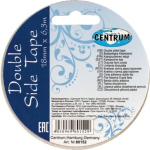 Kleeplint kahepoolne 18mm x 6,3m Centrum riputuspakis