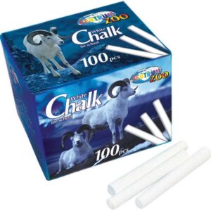 Kriit, koolikriit valge 80mm, läbimõõt 7,5mm, 100 tk pakis