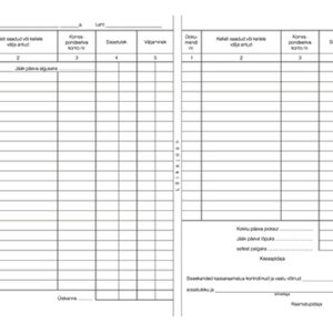 Blankett Kassaraamat A4, laiuti, spiraalköide, 50 lehte