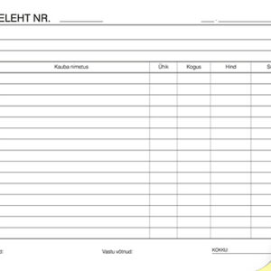 Blankett Saateleht A5 laiuti, 2×25 lehte, isekopeeruv