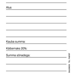 Blankett Kviitung A7 pikuti, 100 lehte