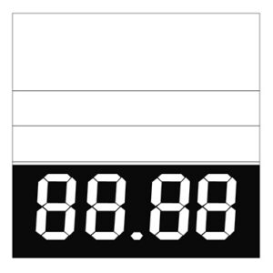 Blankett Hinnasilt kahekohaline, valge mustal taustal