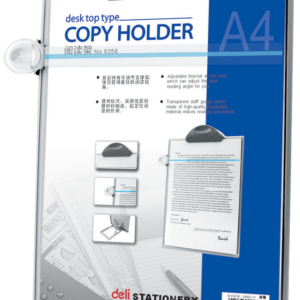 Kirjutusalus Deli A4 järjehoidjaga, lauale, hall