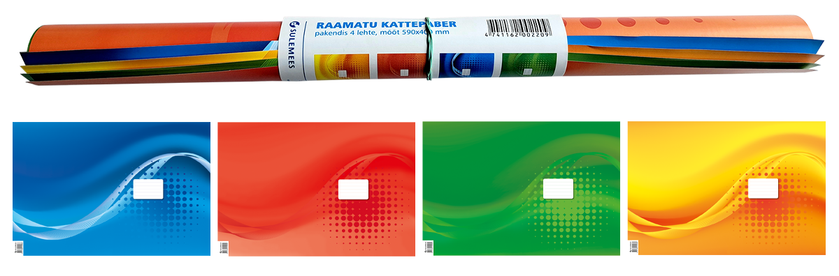 Raamatu kattepaber (600x400mm), 4 erinevat rullis, pildivalik 1 | Kasseti Expert