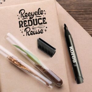 Markeri komplekt KORES ECO XP1, ümar permanent, 4 värvi