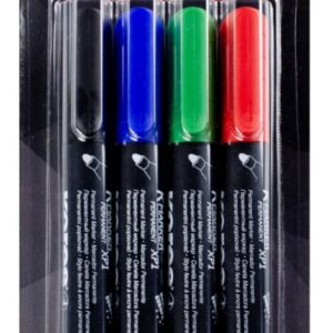 Markeri komplekt KORES XP1, ümar permanent, 4 värvi