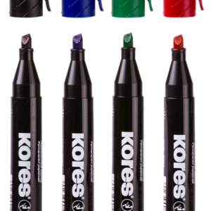 Markeri komplekt KORES XP2, lõigatud permanent, 4 värvi