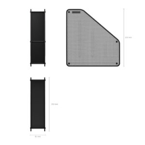 Dokumendisahtel vertikaal metallvõre, must