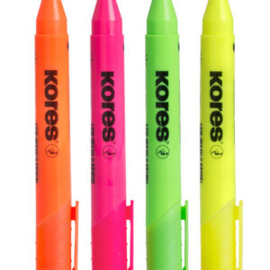 Tekstimarkeri komplekt KORES High Liner Plus, 4 värvi riputuspakis