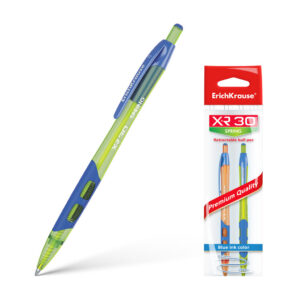 Pastapliiats lülitiga XR-30 Spring MaticGrip 0.7, sinine, 2tk blistris