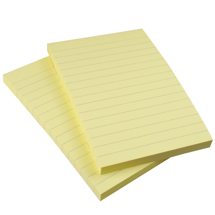Märkmepaber KORES 100x150mm kollane jooneline, 100 lehte, riputuspakis | Kasseti Expert