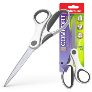 Käärid 20,5 cm Comfort valge, 2D+ teritus, riputuspakis