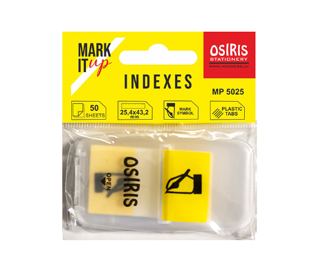 Märkmepaber-järjehoidja Osiris 25,4x43,2mm ALLKIRI, 50 tk | Kasseti Expert