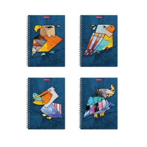 Spiraalkaustik A5 80 lehte ruut BIRDS, plastkaas