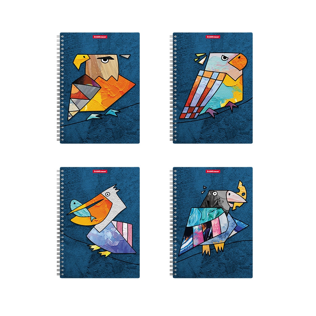 Spiraalkaustik A5 80 lehte ruut BIRDS, plastkaas | Kasseti Expert