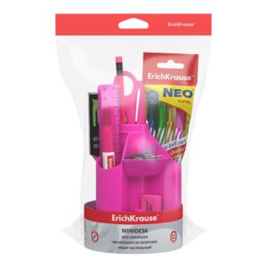 Lauagarnituur täidetud Mini Desk Neon Solid, roosa