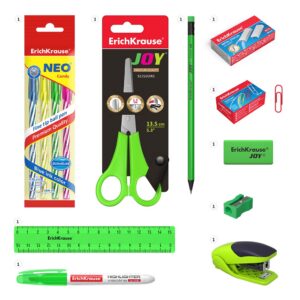 Lauagarnituur täidetud Mini Desk Neon Solid, roheline